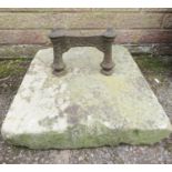 A Victorian iron and stone boot scrape.