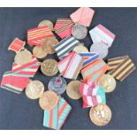 A selection of Russian medals.