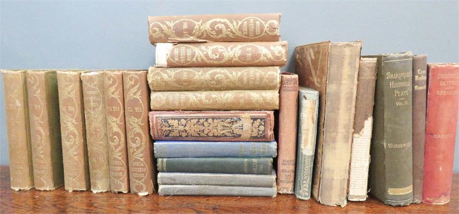 Books: Volumes of Moors Poetical Works, The Jest Book, Cromwell's Letters and Speeches, Byrons