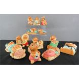 A group of fifteen Pendelfin figures including Angelo, Teddy, Birdie, Rosa, Forty Winks etc.