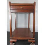 A 19th century mahogany side table with single drawer.