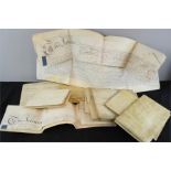 A group of 18th century indentures.