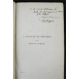 A Century of Painters Vols I & II, Richard Redgrave and Samuel Redgrave, signed by both authors,