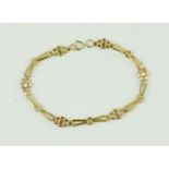 A 9ct gold bracelet, 3g.