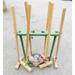 A croquet set.