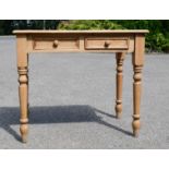 A pine side / hall table with single drawer.