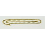 A 9ct gold necklace, chain link, 2.6g.