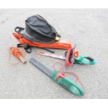 A Flymo 1500, Black & Decker strimmer (2).