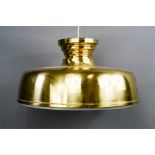 A Carl Thore pendant light, polished gold coloured.