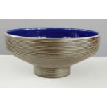 Rorstrand Entre bowl by Carl-Harry Stalhane, cobalt blue glazed interior, 10cm high, 22½cm