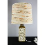 Ateljie Ego Stengods ceramic Scandinavian lamp base, together with shade, 60cm high.