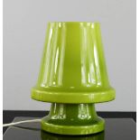 A Scandinavian Flygsfors green cased table lamp, 20cm high.