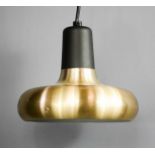 A Swedish brass effect pendant light.