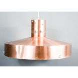 A Carl Thore Pendant light, brushed chrome in rose gold.