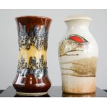 Scheurich Keramik West Germany 'Red Eyes' vase no.523-18, 18cm high, together with Bay W.German vase