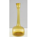 Arts & Crafts Yellow Studio Glass Vase/Decanter, in the Glasgow ’Clutha’ style of Christopher