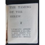 A miniature leather bound Taming of the Shrew, by William Shakespeare, Anthony Threherne & Co Ltd,