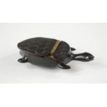 A 19th century horn turtle snuff box, English 1860-80.