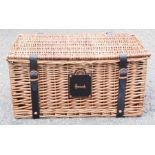 A Harrods wicker hamper.