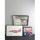 A Red Arrows signed poster, with Royal Air Force Aerobatic team signatures, April 1982, together