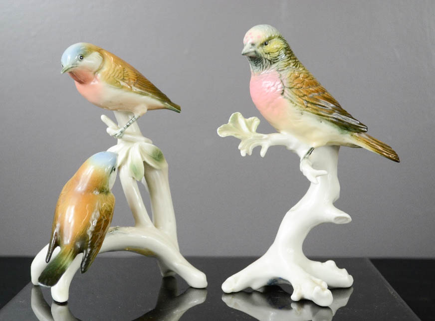 Two Karl Ens porcelain model birds.