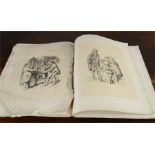 Etchings by Walter Geikie, folio. A/F