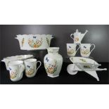 A quantity of Aynsley porcelain, various models to include jardinere, vase, dishes and others.