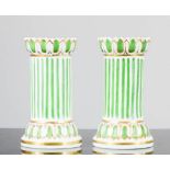 A pair of Regency porcelain candlesticks.