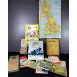 A group of vintage maps.