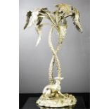 A Benetink & Co., of Cheapside, London silver gilt metal sculpture, in the form of a palm tree