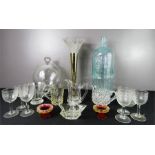 A group of various glassware including a glosh, Poison bottle, and eperne.