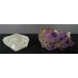 A section of amethyst, and rock crystal.