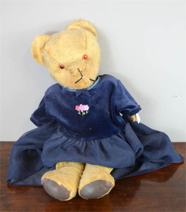An antique teddy bear.