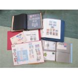 A group of albums including worldwide stamps, including Stanley Gibbons, Channel Islands stamp album