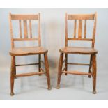 Two oak chairs.