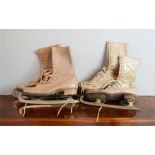 Two pairs of vintage ice skates, made exclusively for Lilywhites Piccadilly Ltd.