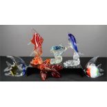 A group of Murano glass fishes and two dolphins (6)