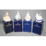 Four Royal Doulton ladies, with the original boxes.