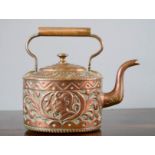 An Arts & Crafts copper kettle, manner of John Pearson, Newlyn.