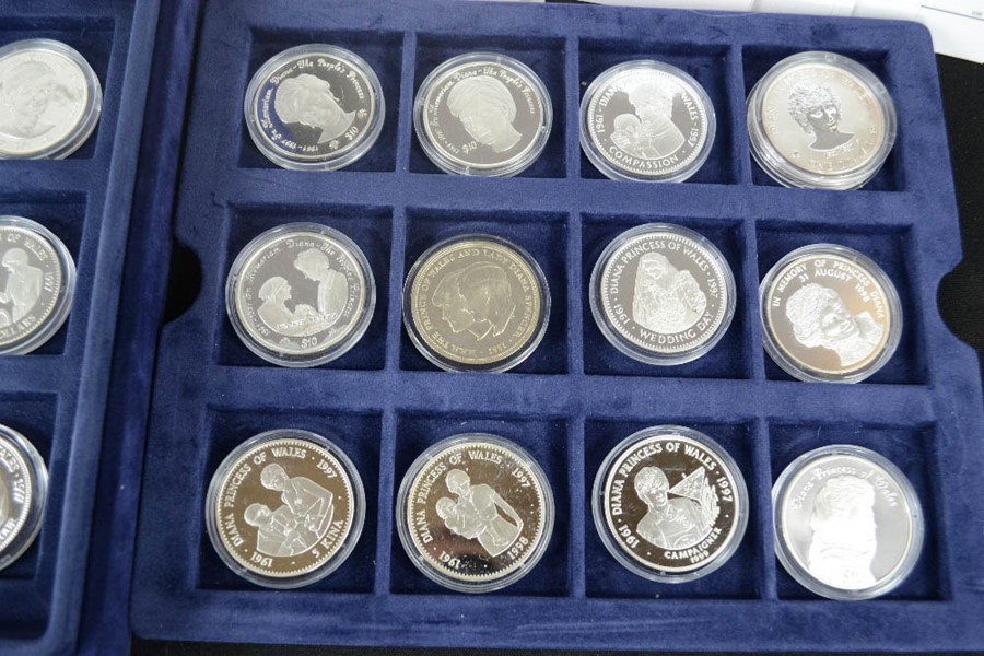 A Diana Princess of Wales silver mint coin collection 1961-1997. - Image 3 of 3