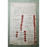Local interest: Leicestershire 18th century document, signed by landowner with corresponding