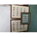 A pair of framed cigarette cards wall displays, and a smaller framed cigarette collection of vintage
