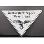 German enamel sign with eagle motif, maker W. Kuster-Berlin.