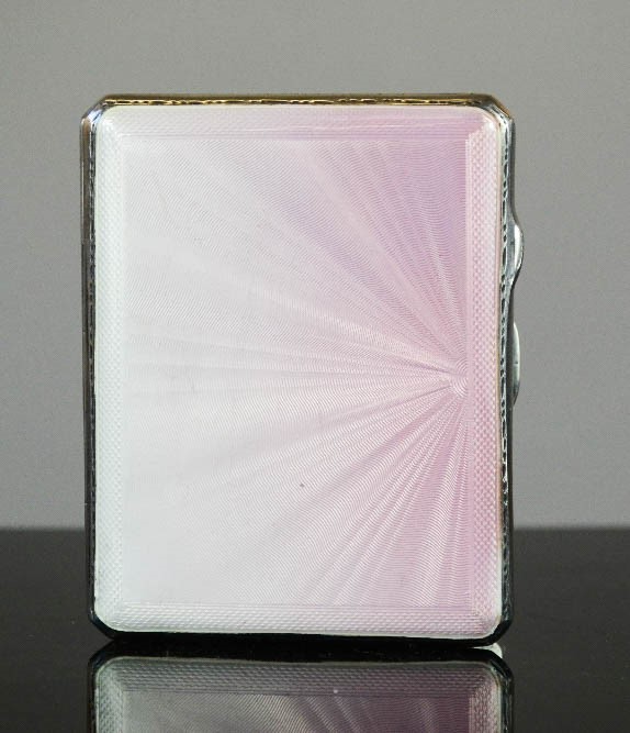 An Art Deco enamel and silver ladies cigarette case, by Frederick Field, Birmingham, 3.06toz. - Image 8 of 8