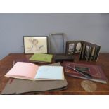 A group of autograph books and photo albums including wartime black and white photos etc.