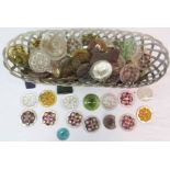 A quantity of pressed glass decorative roundels of differing colour. [Provenance: workshop of a