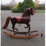 A large rocking horse.