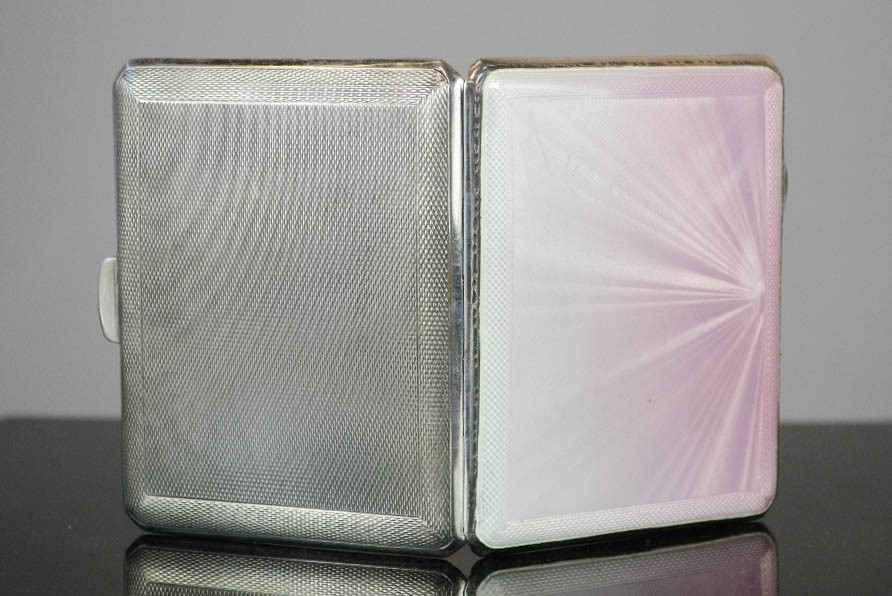 An Art Deco enamel and silver ladies cigarette case, by Frederick Field, Birmingham, 3.06toz. - Image 3 of 8