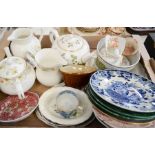 A group of various ceramics including Victorian, Duchess and Wedgwood ceramics; plates, teapots,