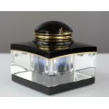 Montblanc inkwell, signed to the base and engraved with logo, 7cm high.